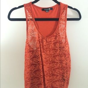 Orange Forever 21 Tank Top